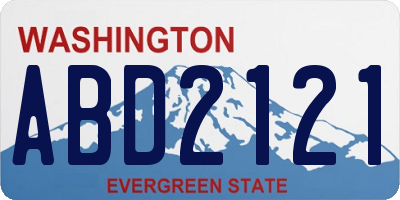 WA license plate ABD2121