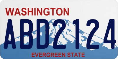 WA license plate ABD2124