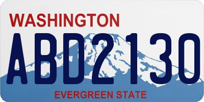 WA license plate ABD2130