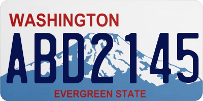 WA license plate ABD2145