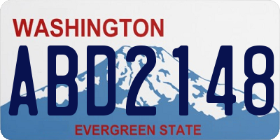 WA license plate ABD2148