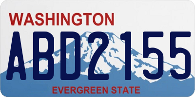 WA license plate ABD2155