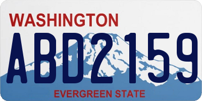 WA license plate ABD2159