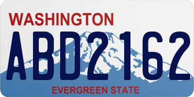 WA license plate ABD2162