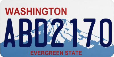 WA license plate ABD2170