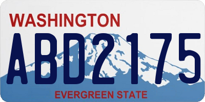 WA license plate ABD2175