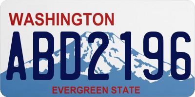 WA license plate ABD2196