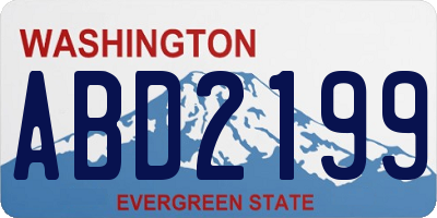 WA license plate ABD2199