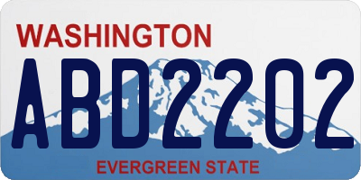 WA license plate ABD2202