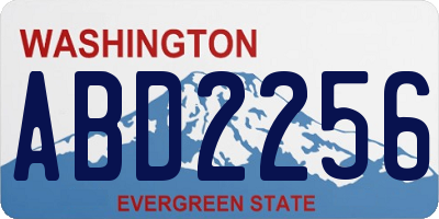 WA license plate ABD2256