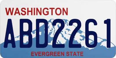 WA license plate ABD2261