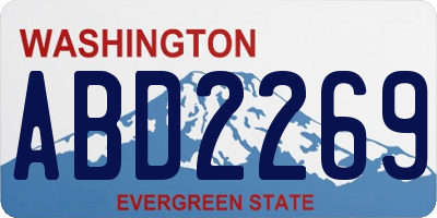WA license plate ABD2269