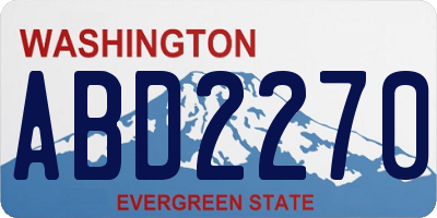 WA license plate ABD2270