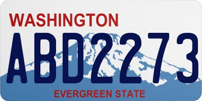 WA license plate ABD2273