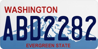 WA license plate ABD2282