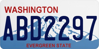 WA license plate ABD2297