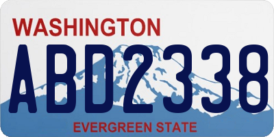 WA license plate ABD2338