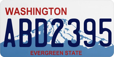 WA license plate ABD2395