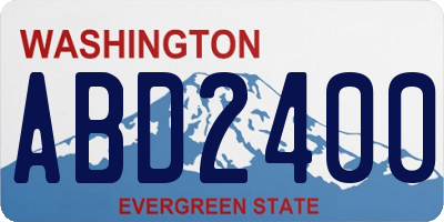 WA license plate ABD2400