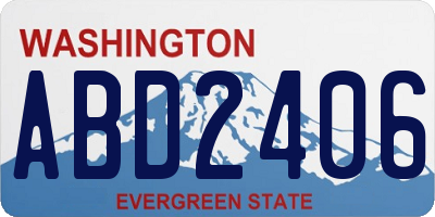 WA license plate ABD2406