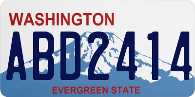WA license plate ABD2414