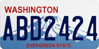 WA license plate ABD2424