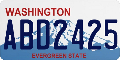 WA license plate ABD2425