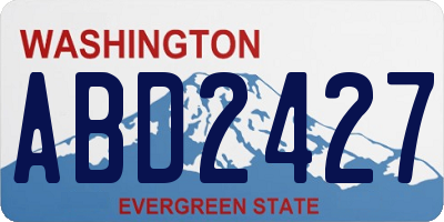 WA license plate ABD2427