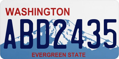 WA license plate ABD2435