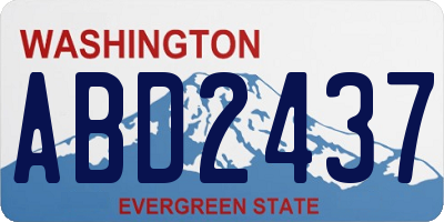 WA license plate ABD2437