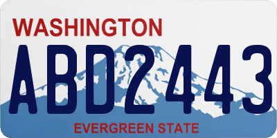 WA license plate ABD2443