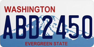 WA license plate ABD2450