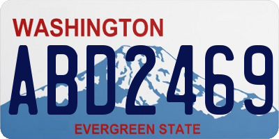 WA license plate ABD2469