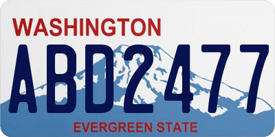 WA license plate ABD2477