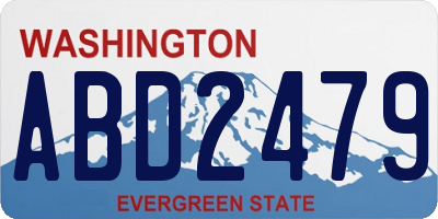 WA license plate ABD2479