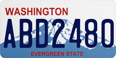 WA license plate ABD2480