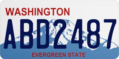 WA license plate ABD2487