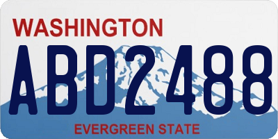 WA license plate ABD2488