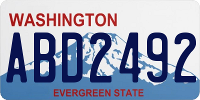 WA license plate ABD2492