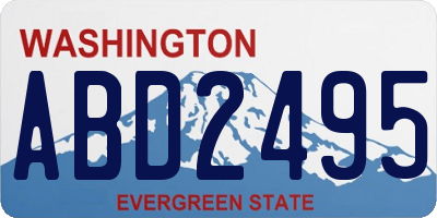 WA license plate ABD2495