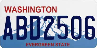 WA license plate ABD2506