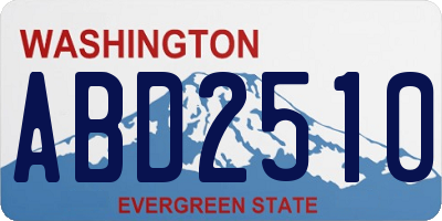 WA license plate ABD2510