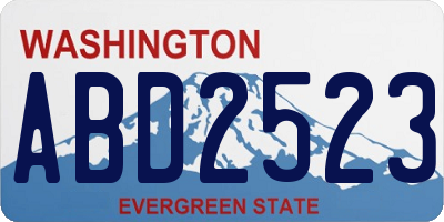 WA license plate ABD2523