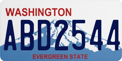 WA license plate ABD2544