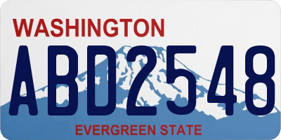 WA license plate ABD2548