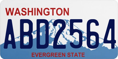 WA license plate ABD2564