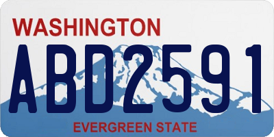 WA license plate ABD2591