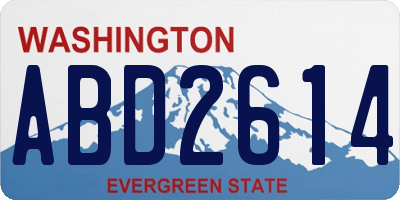 WA license plate ABD2614