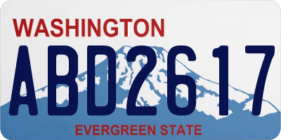 WA license plate ABD2617