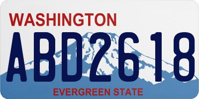 WA license plate ABD2618